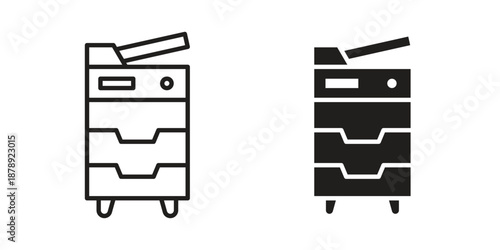 Copy Machine icons suitable for infographics, websites and print media and interfaces. Line vector icon.