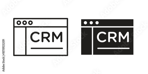 CRM icons suitable for infographics, websites and print media and interfaces. Line vector icon.