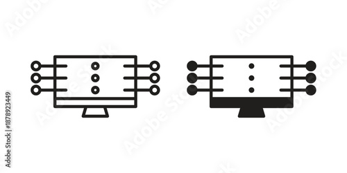 data streaming icons suitable for infographics, websites and print media and interfaces. Line vector icon.