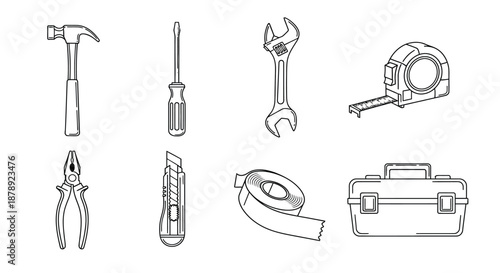 Essential tools for home repair Vector