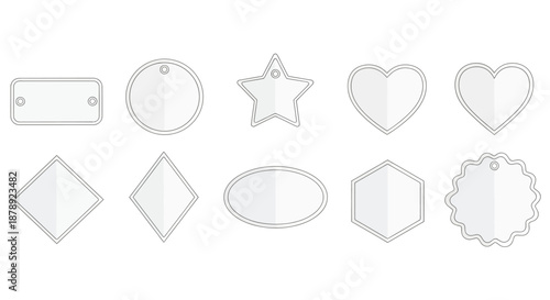 Collection of various shaped tags Vector