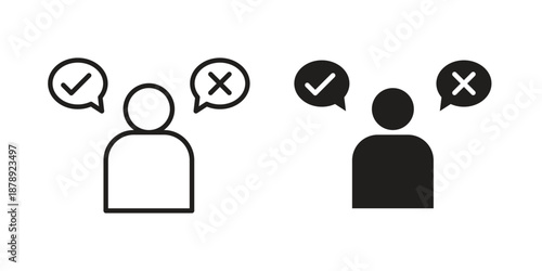 Decision making icons suitable for infographics, websites and print media and interfaces. Line vector icon.