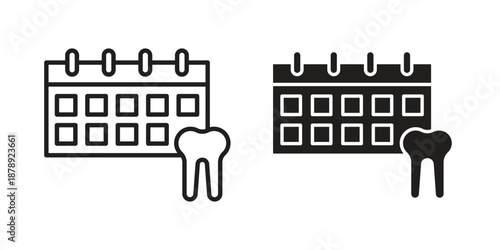 Dental appsointment icons suitable for infographics, websites and print media and interfaces. Line vector icon.