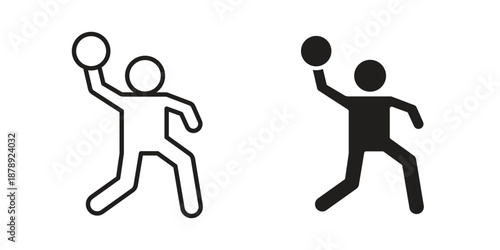Dodgeball icons suitable for infographics, websites and print media and interfaces. Line vector icon.