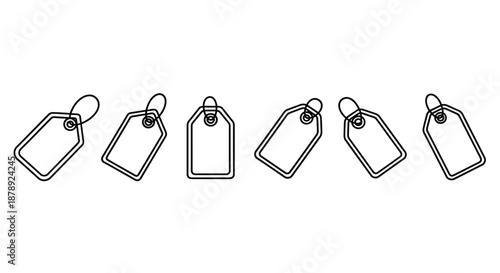 Collection of hanging tags Vector