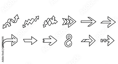 Various directional arrows and symbols Vector