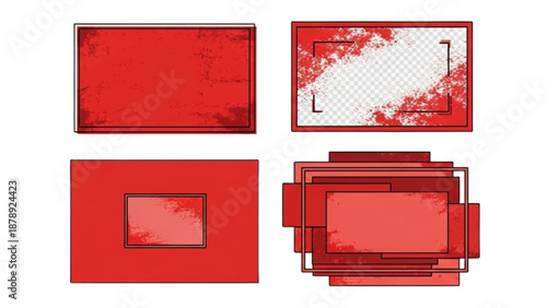 Abstract Graphic Design Elements Collage with Shapes and Layers