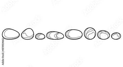 Abstract shapes in sequential arrangement Vector