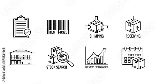 Inventory management process Vector
