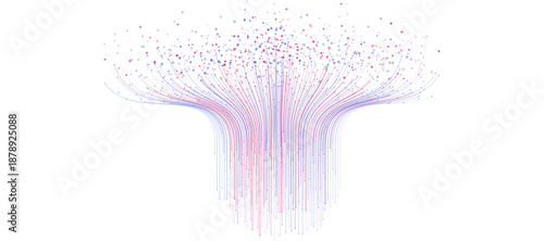An abstract illustration featuring a tree-like structure with colorful particles and lines emanating from a central point, resembling a futuristic design inspired by Untitled design (33).svg