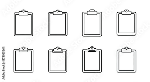 Collection of empty clipboards Vector