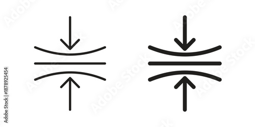 Elasticity icons suitable for infographics, websites and print media and interfaces. Line vector icon.