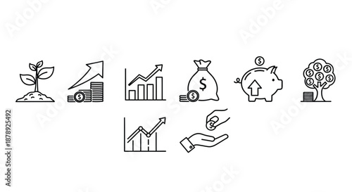 Financial growth and investment concepts Vector