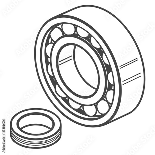 Close-up of a ball bearing