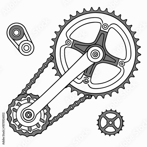 Bicycle chain and gears