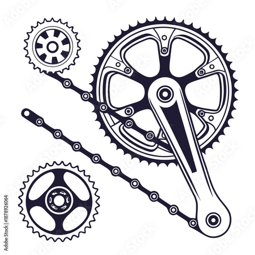 Bicycle gears illustration