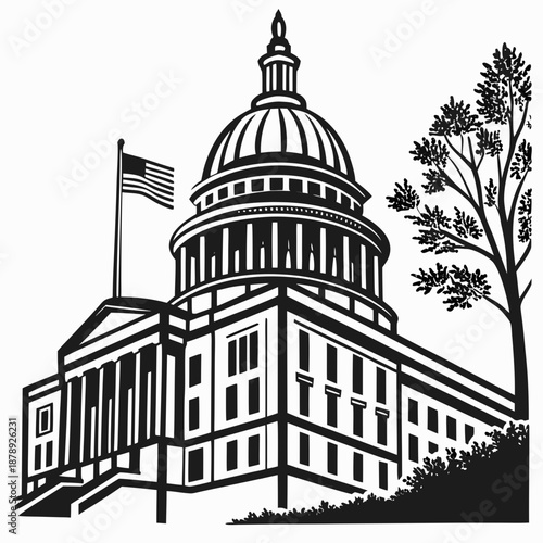 Illustration of a government building