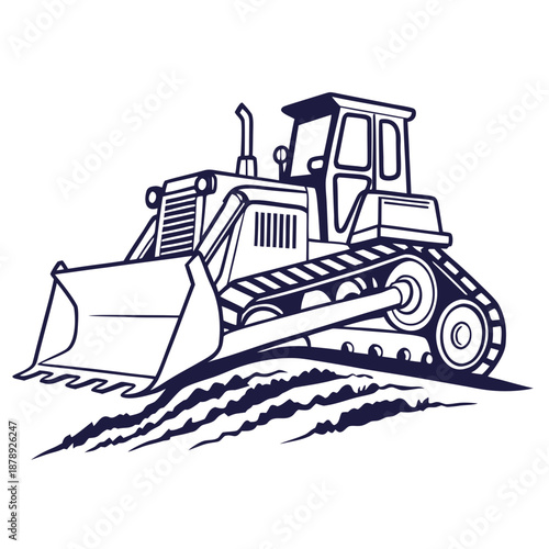 Construction bulldozer