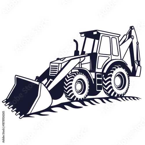 Construction equipment illustration