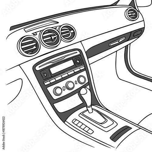 Car interior dashboard