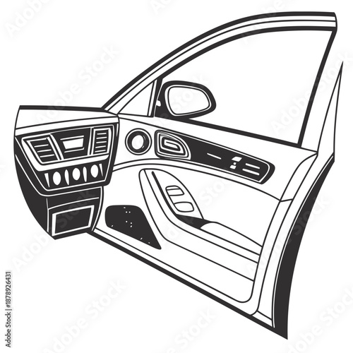 Car interior dashboard