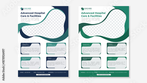 Creative minimal promotional modern marketing medical flyer design template
