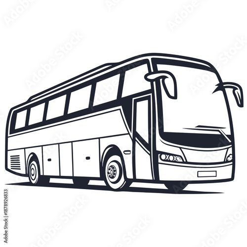 Modern tourist bus illustration