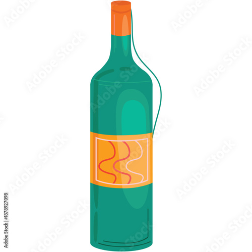 Wine glass bottle vector grape alcohol icon