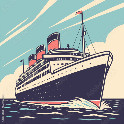 Illustrated ocean liner