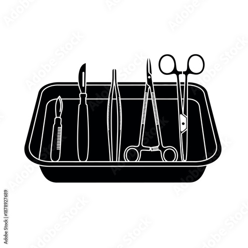 Surgical Instruments Tray Silhouette