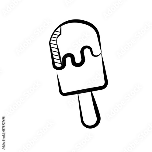 Summer Hand Drawing on element with white background