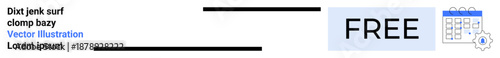 Planning, scheduling, organization, free services, reminders, time management. A free label next to a calendar and gear icon. Planning and scheduling concepts with organizational