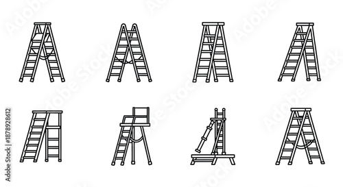 Various types of ladders