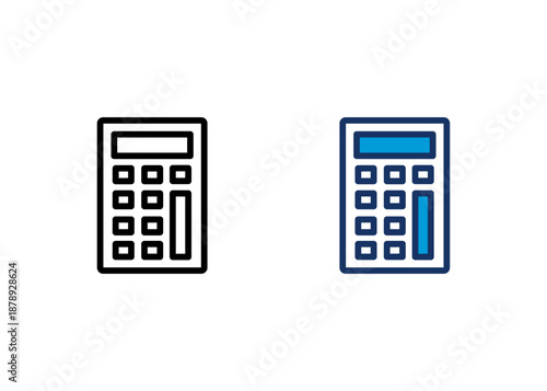 Calculator Icon Set Multiple Style Collection