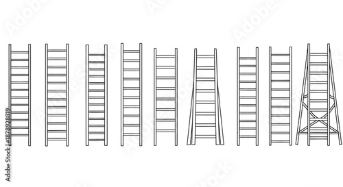 Various types of ladders