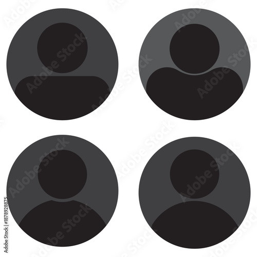 People icon set in trendy flat style. Persons symbol infographics website design, logo, app, UI isolated – for stock