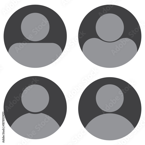 People icon set in trendy flat style. Persons symbol infographics website design, logo, app, UI isolated – for stock