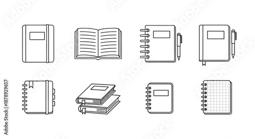 Collection of various notebooks and binders