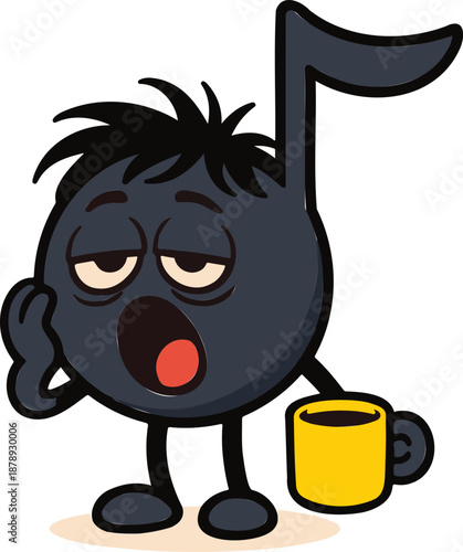 A funny cartoon character with music icon transparent  