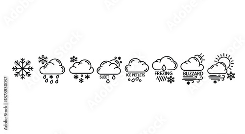 Illustrated weather symbols