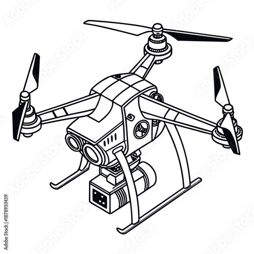 Modern drone with advanced features