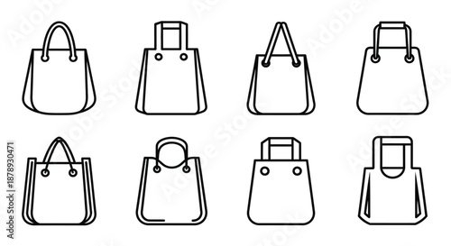 Collection of various handbag styles
