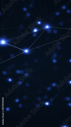 Abstract 3D animated background motion transformation white dots lines in plexus grid on light background, future innovation digital network, 4K loop slow motion live wallpaper