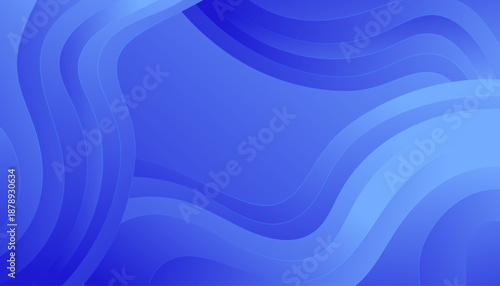 Abstract blue background with flowing wavy lines and gradient shades, creating a dynamic and modern visual effect.