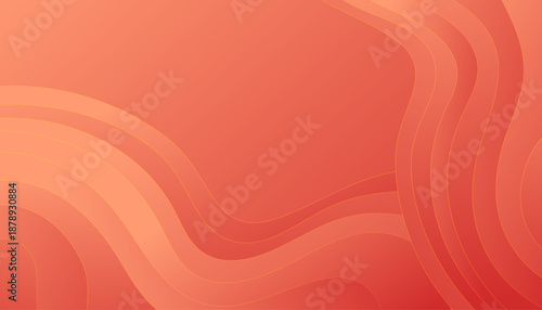 Abstract background with flowing wavy lines in warm orange and coral gradient colors, creating a modern and dynamic visual effect.