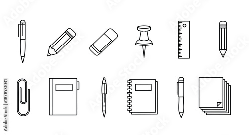 Essential office stationery items