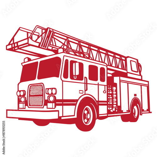 Fire truck silhouette