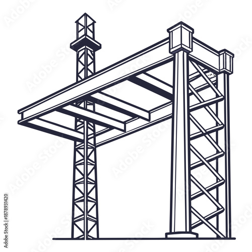 Industrial crane illustration