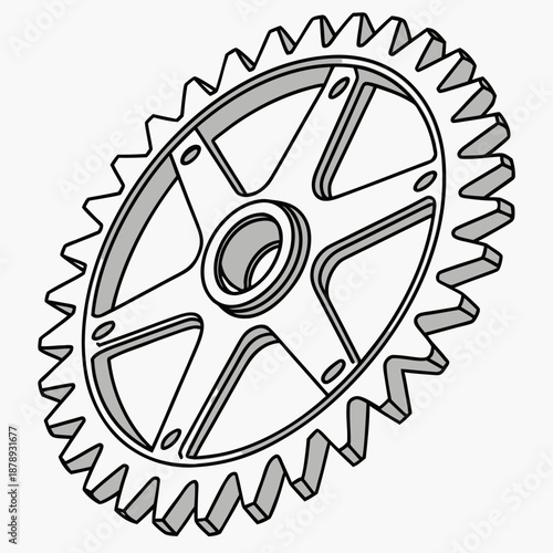 Mechanical gear illustration
