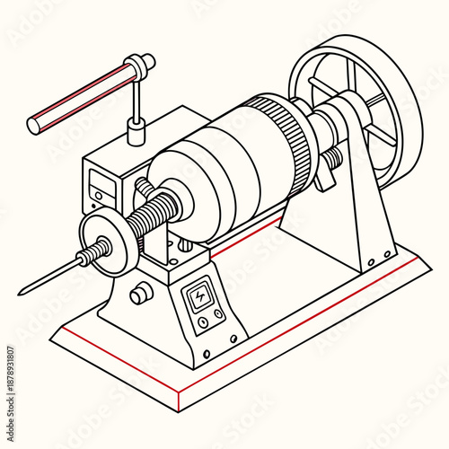 Industrial machine illustration